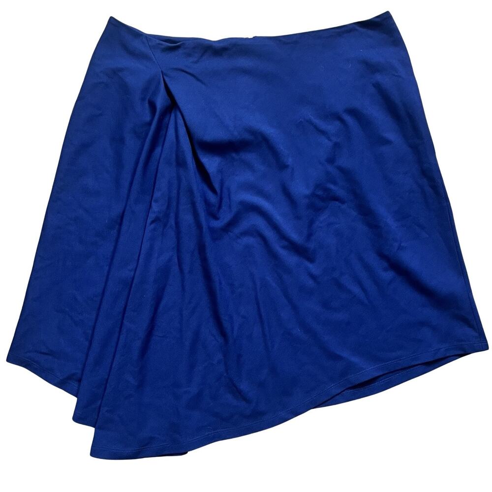 Arlum Royal Blue Indigo Full Asymmetrical Midi Skirt Plus Size 18 NEW Tags